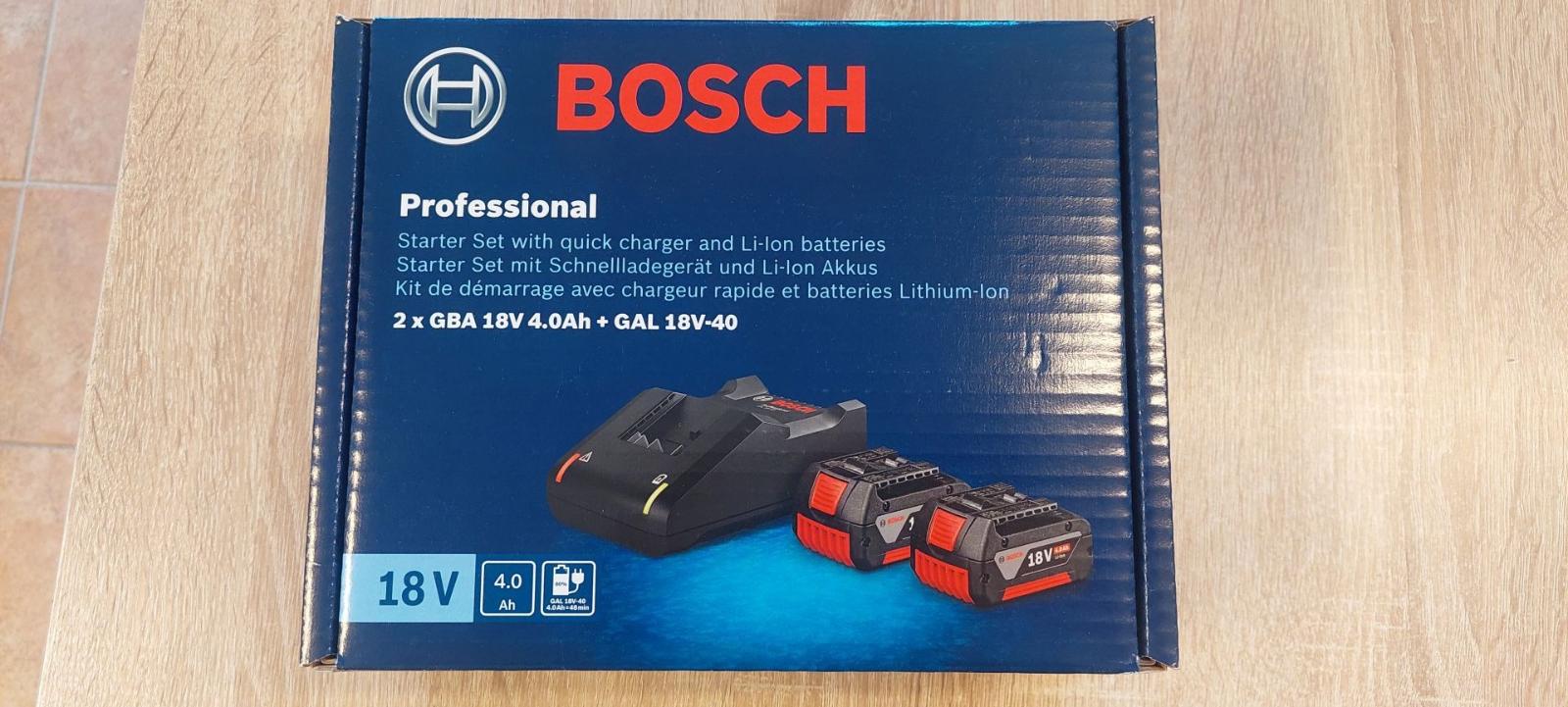 Bosch Starter set 2x GBA 18V 4,0 Ah + GAL 18V-40 Professional - Elektrické náradie