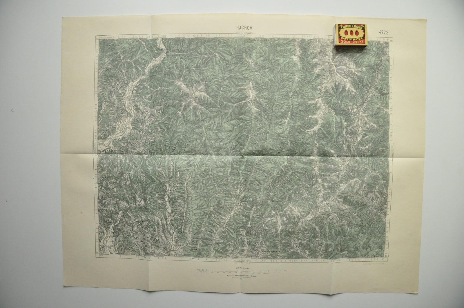 RACHOV - PODKARPATSKÁ RUS - VOJENSKÁ ŠPECIÁLNA MAPA - 1934 - Staré mapy a veduty