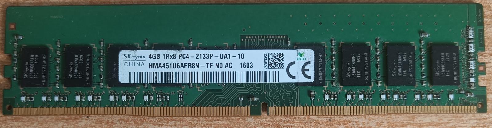 4GB RAM DDR4 pro PC zn. Hynix PC4-2133P-UA1-10, otestováno - Počítače a hry