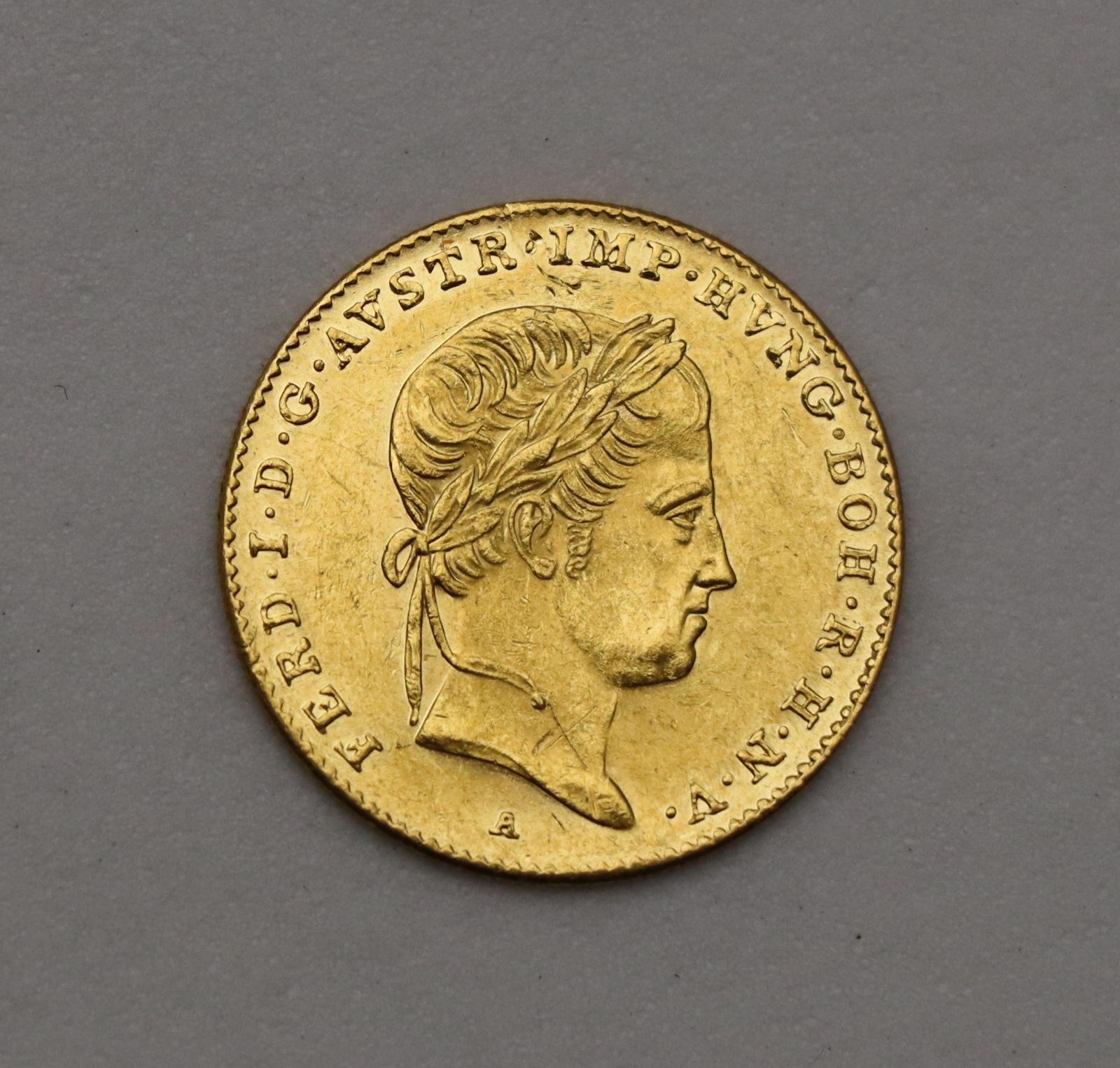 Zlatý Dukát 1839 A - Ferdinand V. - Nádherný a Vzácny! - Numizmatika