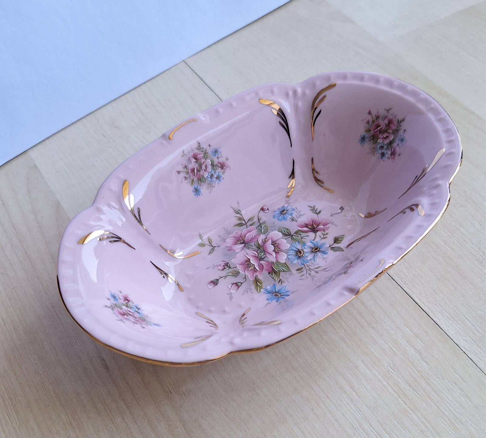 Mistička růžový zlacený porcelán - Starožitnosti a umenie
