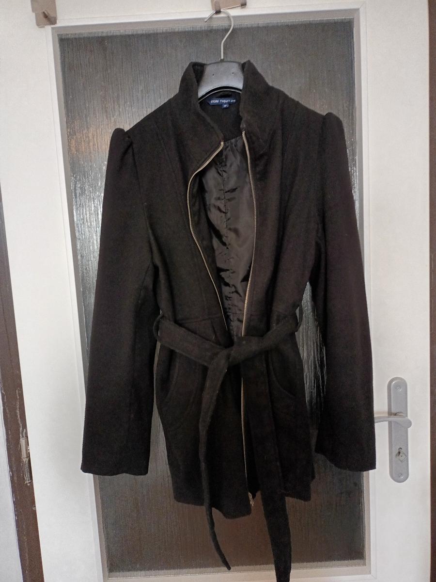 Štýlový kabátik s opaskom - Dámske oblečenie