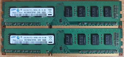 4GB (2x2GB) RAM DDR3 pro PC, zn. SAMSUNG, PC3-10600U, otestováno