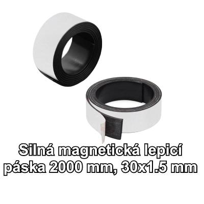 Silná magnetická lepiaca páska 2000 mm, 30x1.5 mm