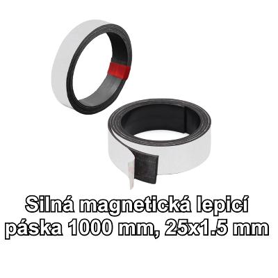 Silná magnetická lepiaca páska 1000 mm, 25x1.5 mm