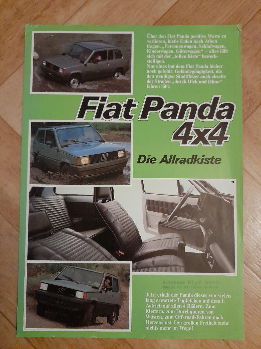 PROSPEKT FIAT PANDA 4x4 - Motoristická literatúra