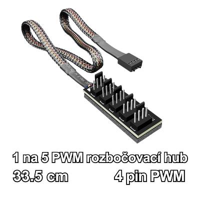 PWM fan splitter, rozbočovač/húb pre pripojenie vetráčikov/ventilátorov PC