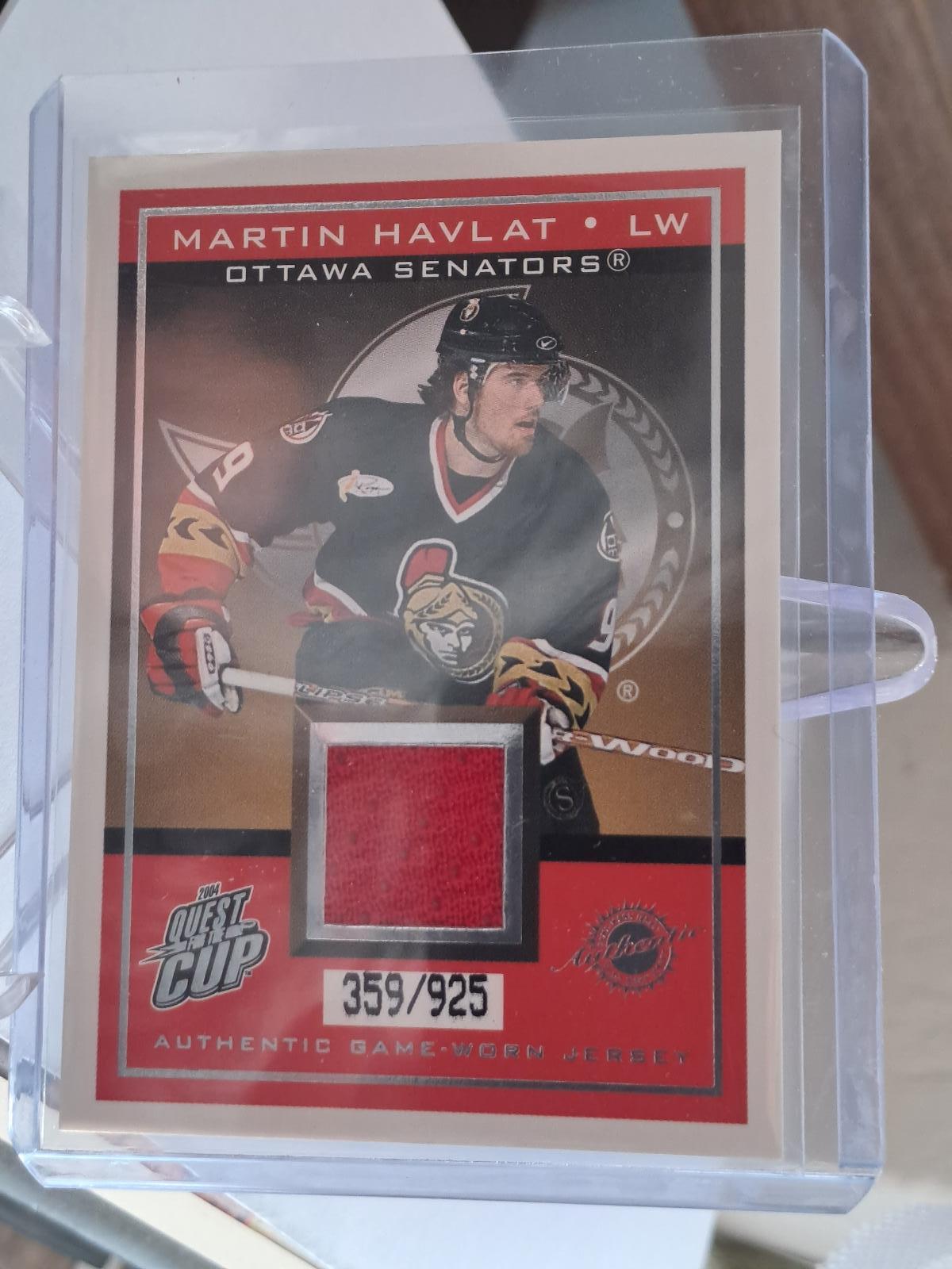Martin Havlát jersey Pacific Quest for the CUP limit 359/925 - Hokejové karty