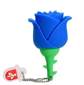 💾🌹Nový Jaster 16 GB FLASH DISK s Krásnou Modrou RUŽOU 🌹💾