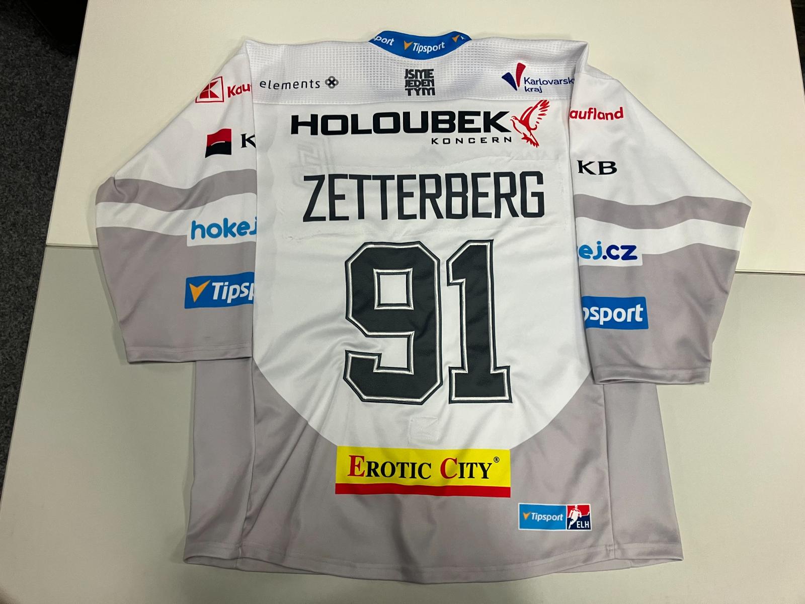 #91 Lukas Zetterberg - originálny hraný dres - sezóna 23-24 - Vybavenie na hokej