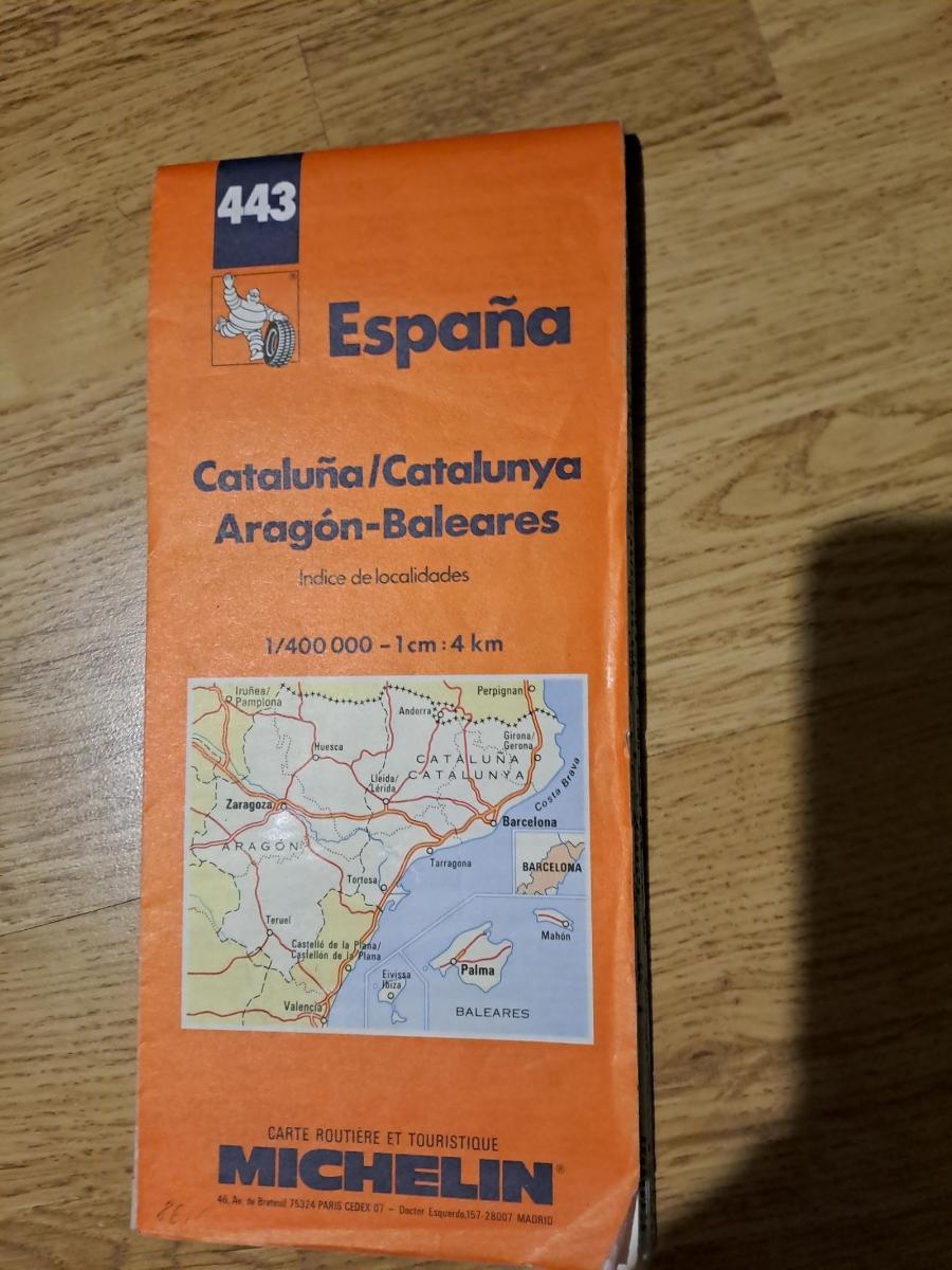 Mapa ( Michelin 443): Španielsko (1993) 1:400 000 - Knihy a časopisy
