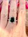 Snubný strieborný prsteň zelený smaragd prstienok zásnubný - Šperky