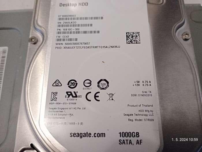 HDD 1000GB, SEAGATE, stav neznámy - Komponenty pre PC