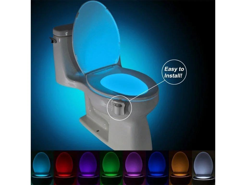 LED osvetlenie WC misy s čidlom aktivované pohybom 8 farieb - Zariadenia pre dom a záhradu