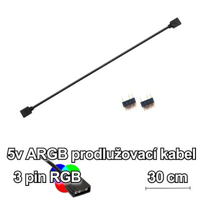 Predlžovací kábel 30 cm 5V 3 pin aRGB pre RGB podsvietenie LED