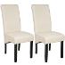 tectake 401295 2 jedálenské stoličky ergonomické, masívne drevo - krémová - Nábytok