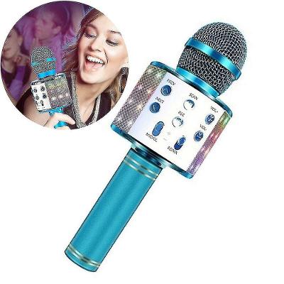 Alum Bezdrôtový karaoke mikrofón WS 858 modrý