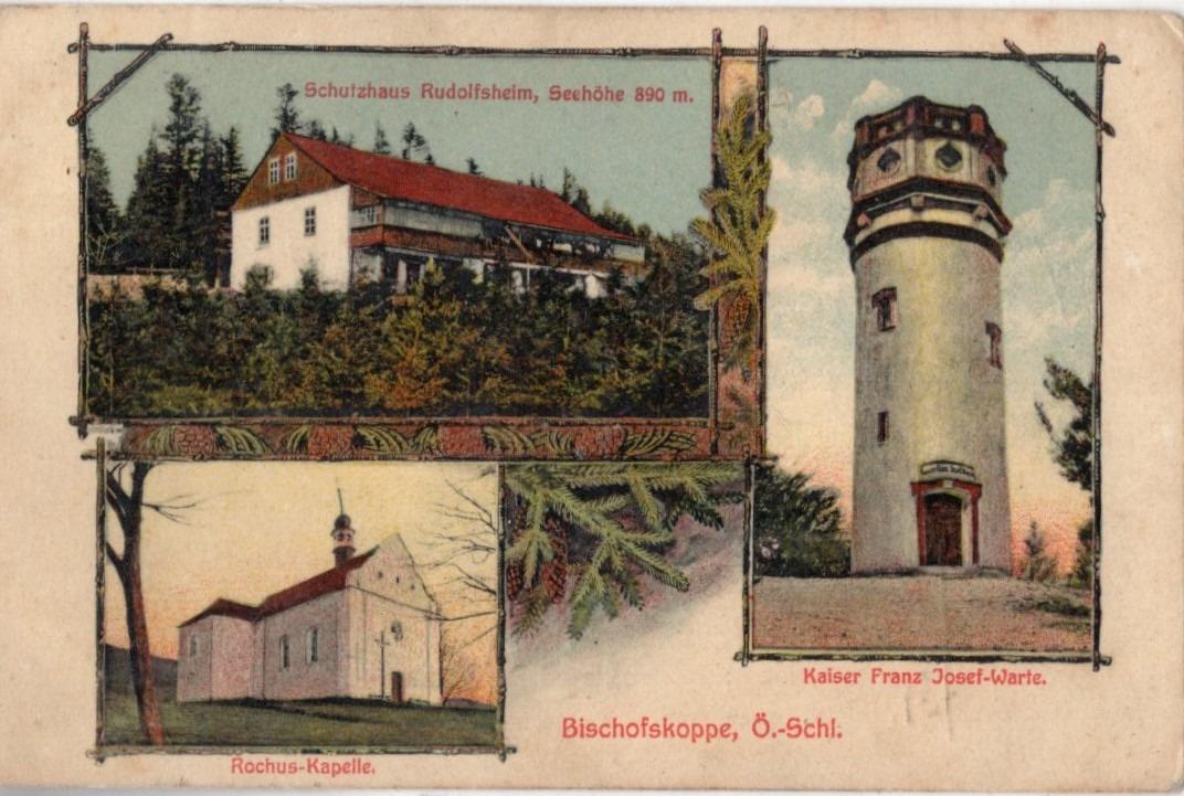 Biskupská kopa, rozhľadňa, Zlaté Hory, Jeseníky, Šumperk, Bruntál - Pohľadnice miestopis