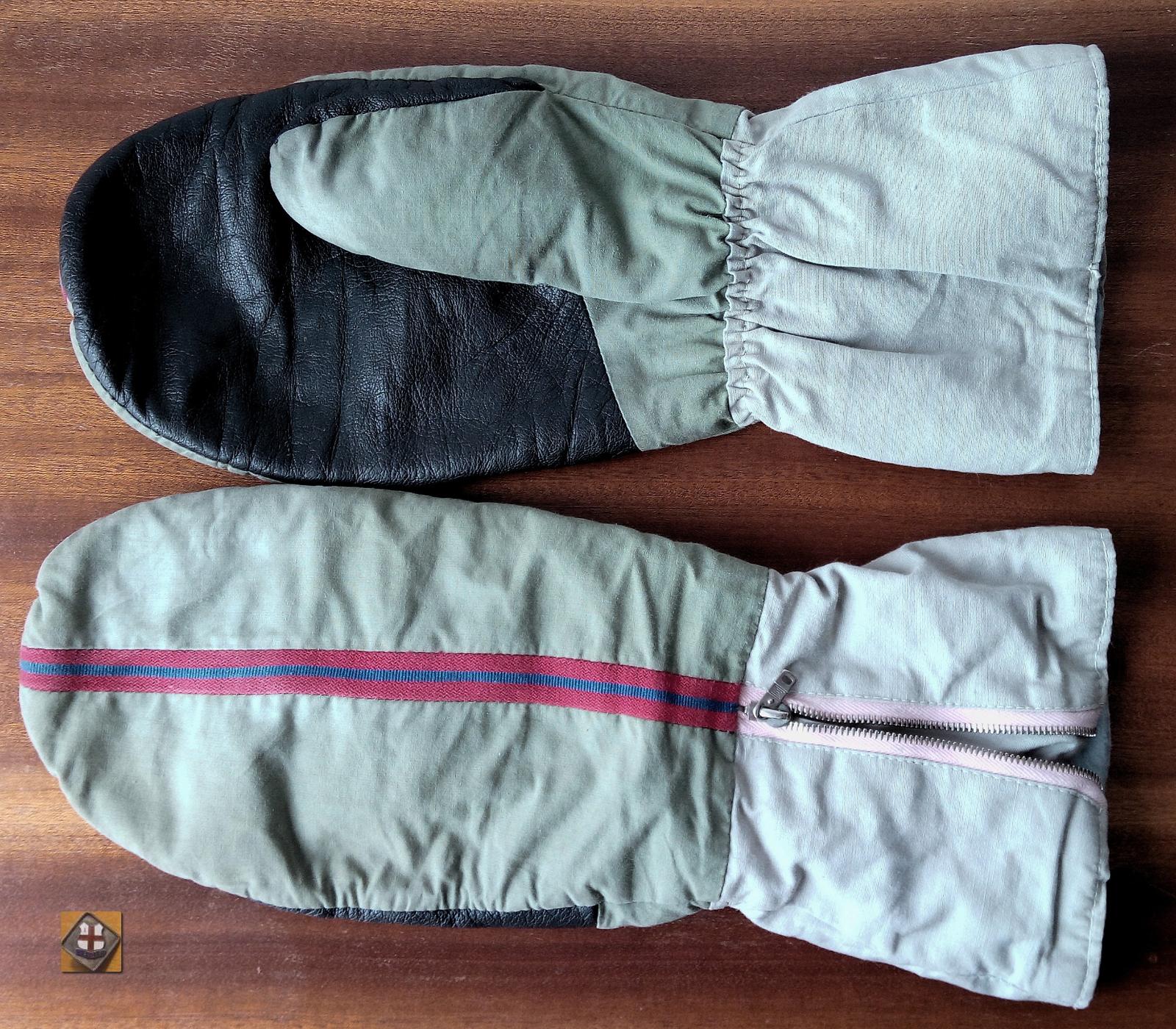 Retro Lyžiarske rukavice (pravá koža, zips, 50-60 leta) - Starožitnosti a umenie