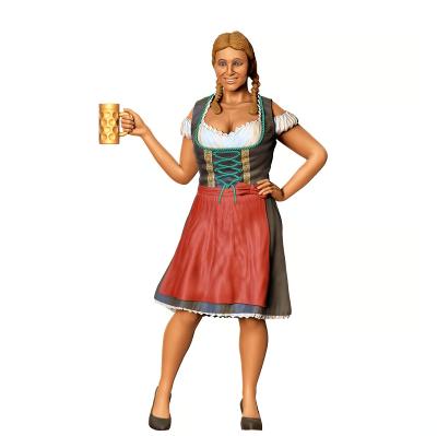 Resinová figúrka "Oktoberfest - žena s pivom" 1:87 (H0)