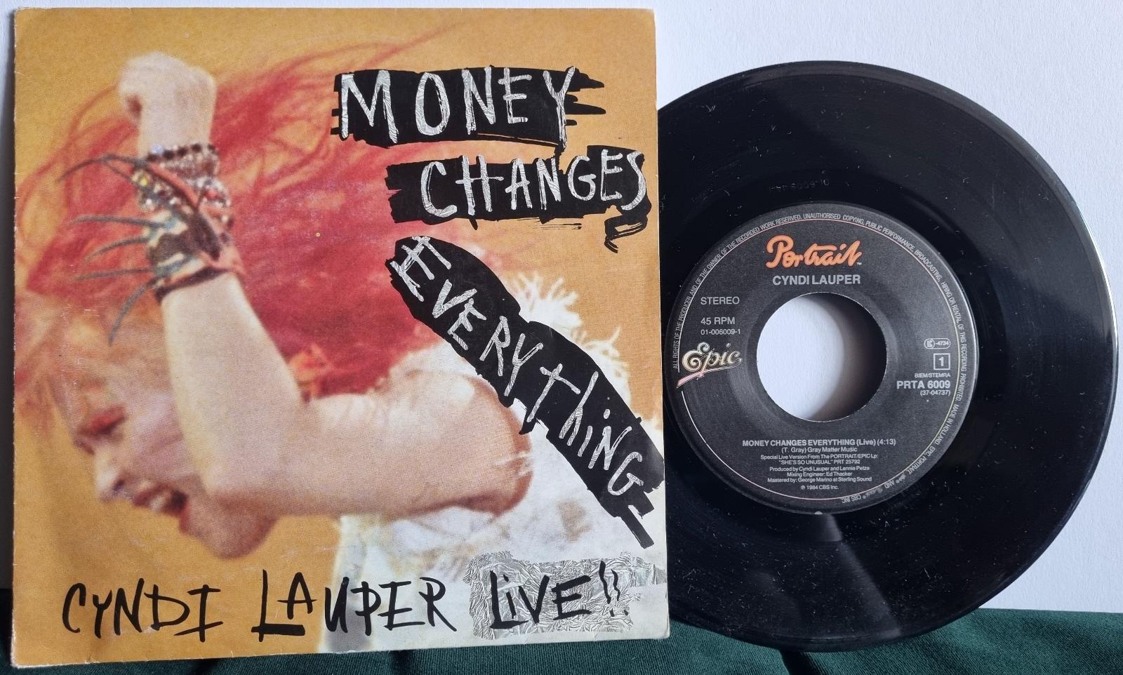 Cyndi Lauper - Money Changes Everything (Live), 1984 EX - Hudba