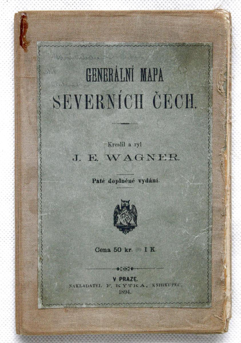 Generálna mapa Severných Čiech kreslil a ryl J.E.Wagner 1894 (o7) - Staré mapy a veduty