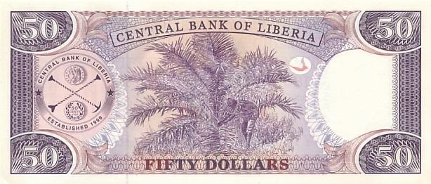 Libéria 50 dolárov UNC - Zberateľstvo