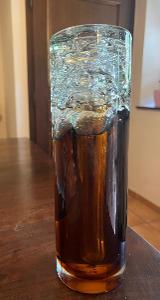 František Vízner - váza "pivo", hutnícke sklo