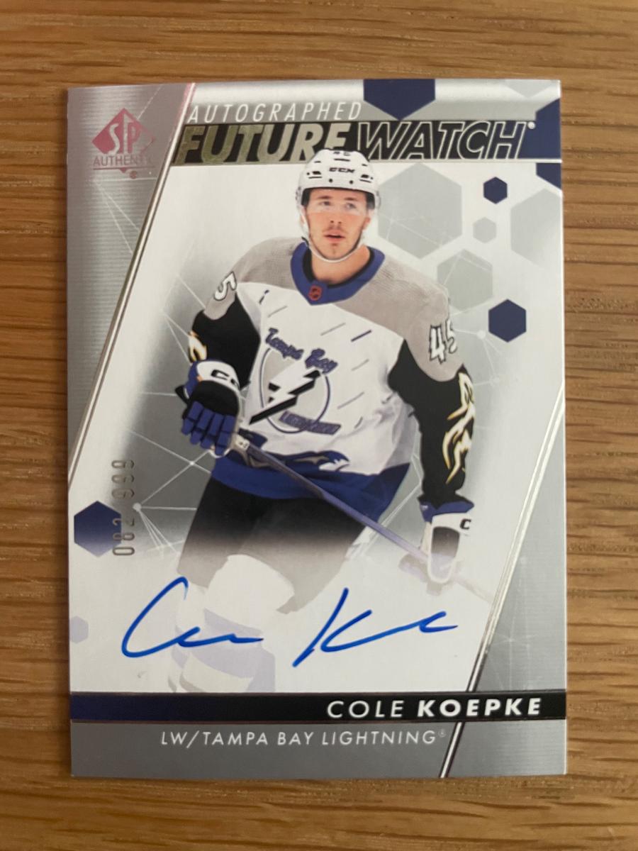 Cole Koepke Future Watch Auto - 2022/23 UD SP Authentic - Hokejové karty