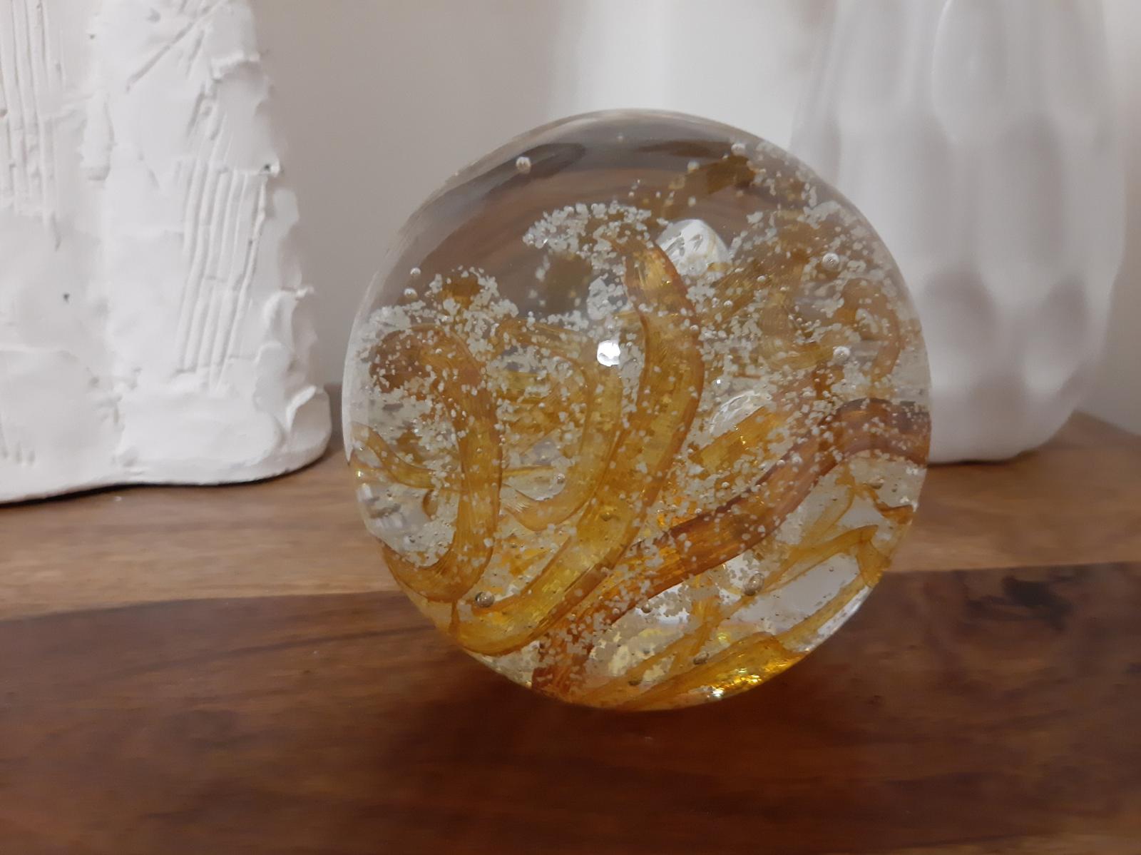 Ťažítko z hutného skla - Atelier Baránek - Starožitnosti