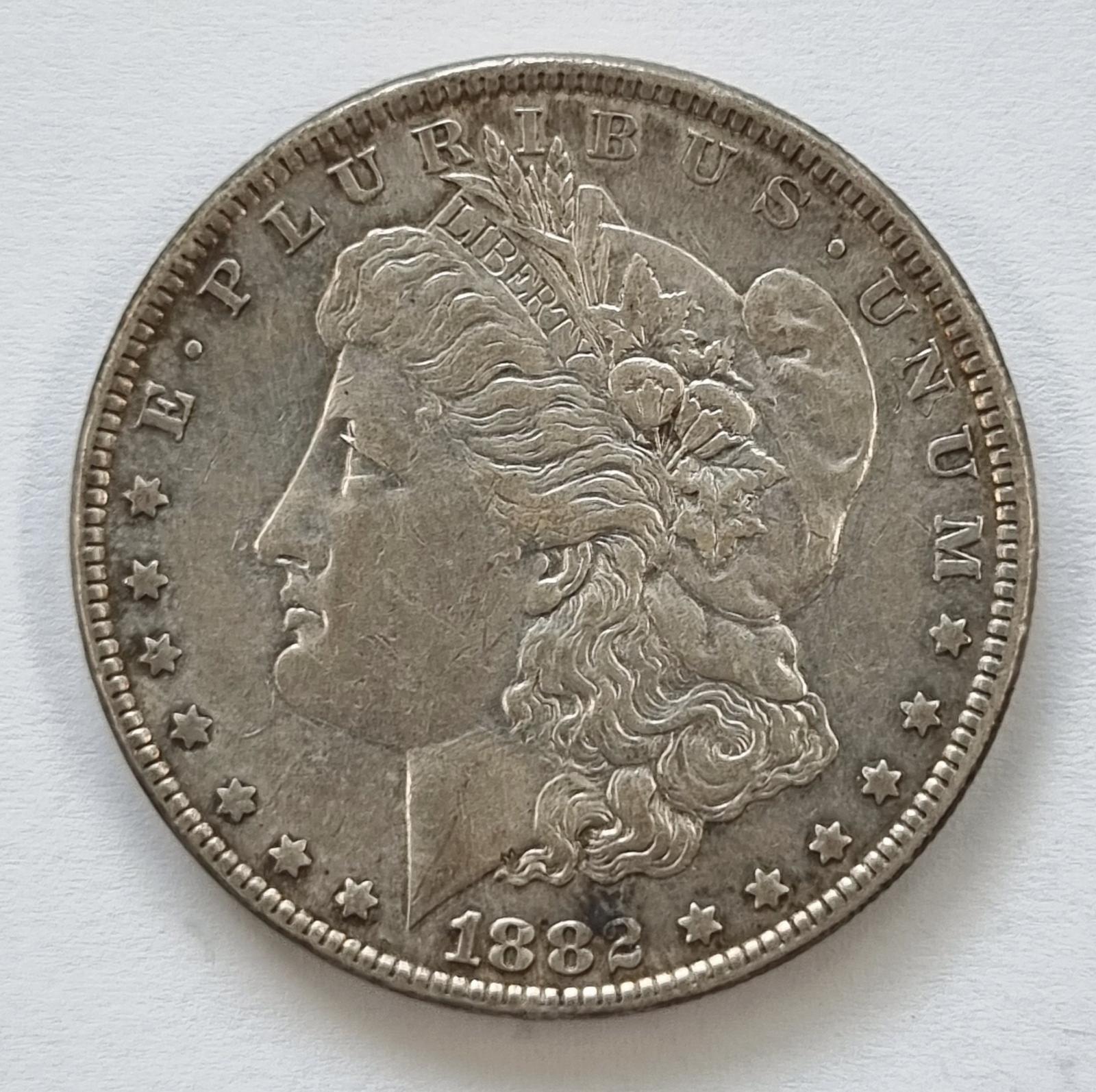 Strieborný Morgan Dollar 1882 - Numizmatika