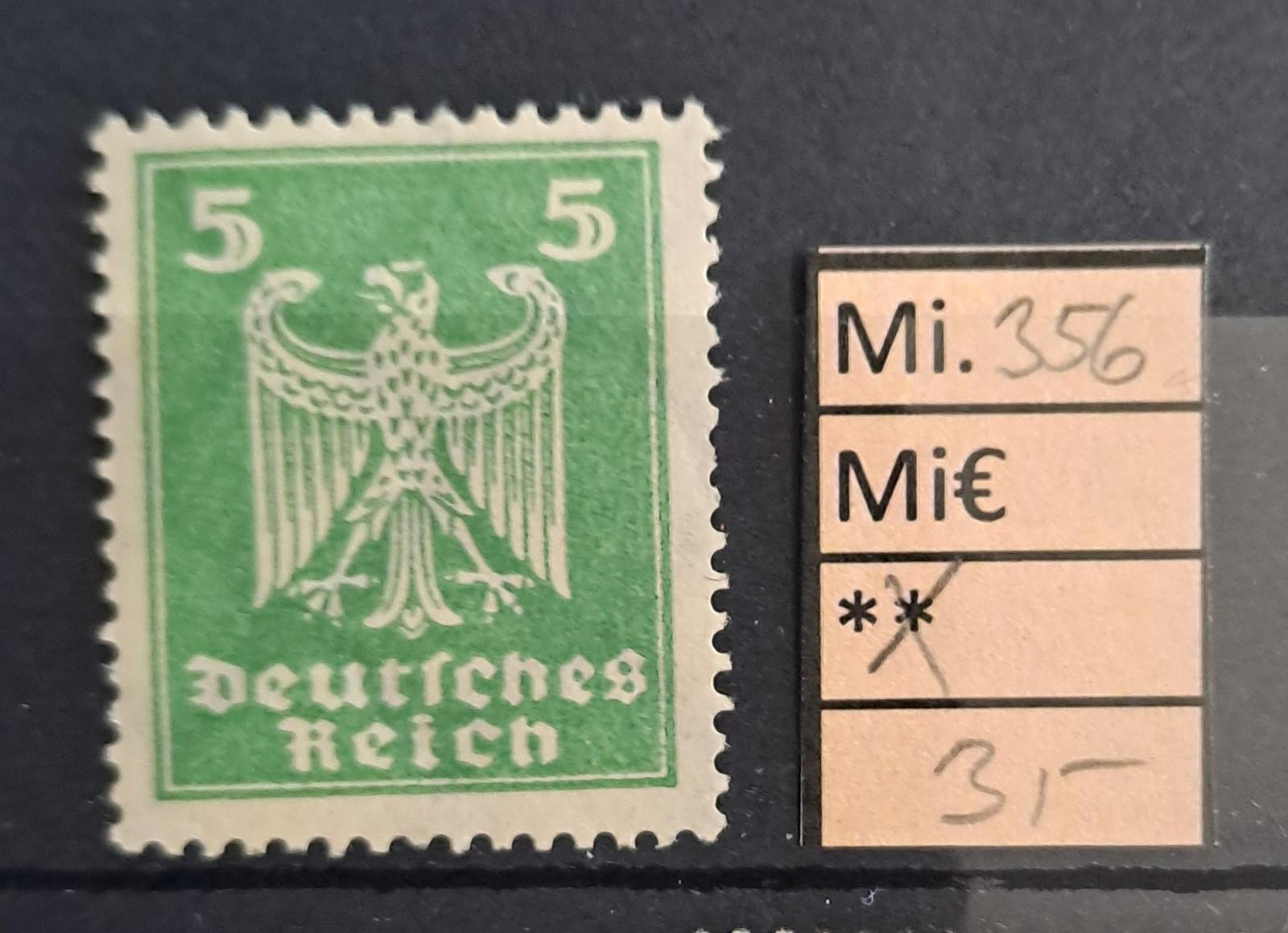 Deutsches Reich, DR Mi 356* - Známky Európa