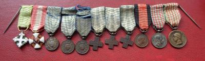 Taliansko. Súprava 11 Vojenských Miniatúr. Rád Medaila