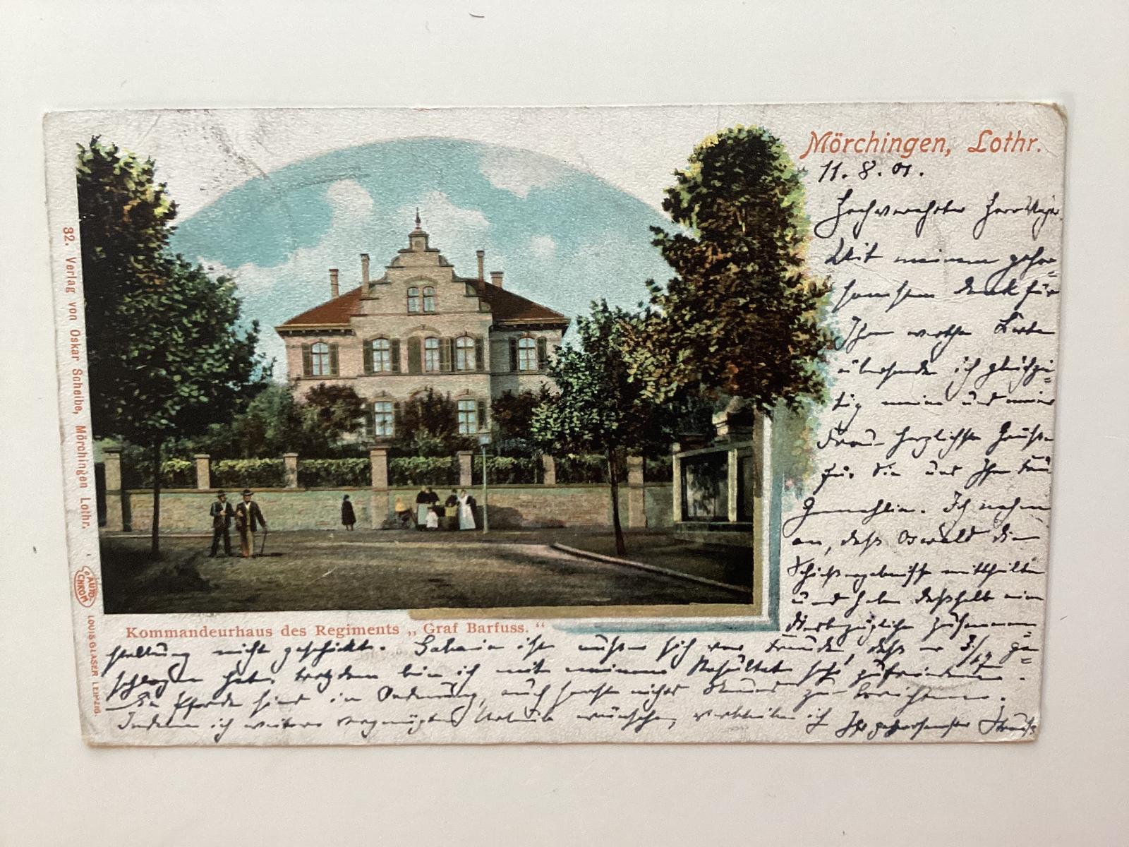 Mörchingen 1901 do Baden-Baden - Pohľadnice