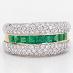 Luxusný prsteň/smaragdy+dia/19 k./18,05gr./vel.61/ TOP!!! - Šperky