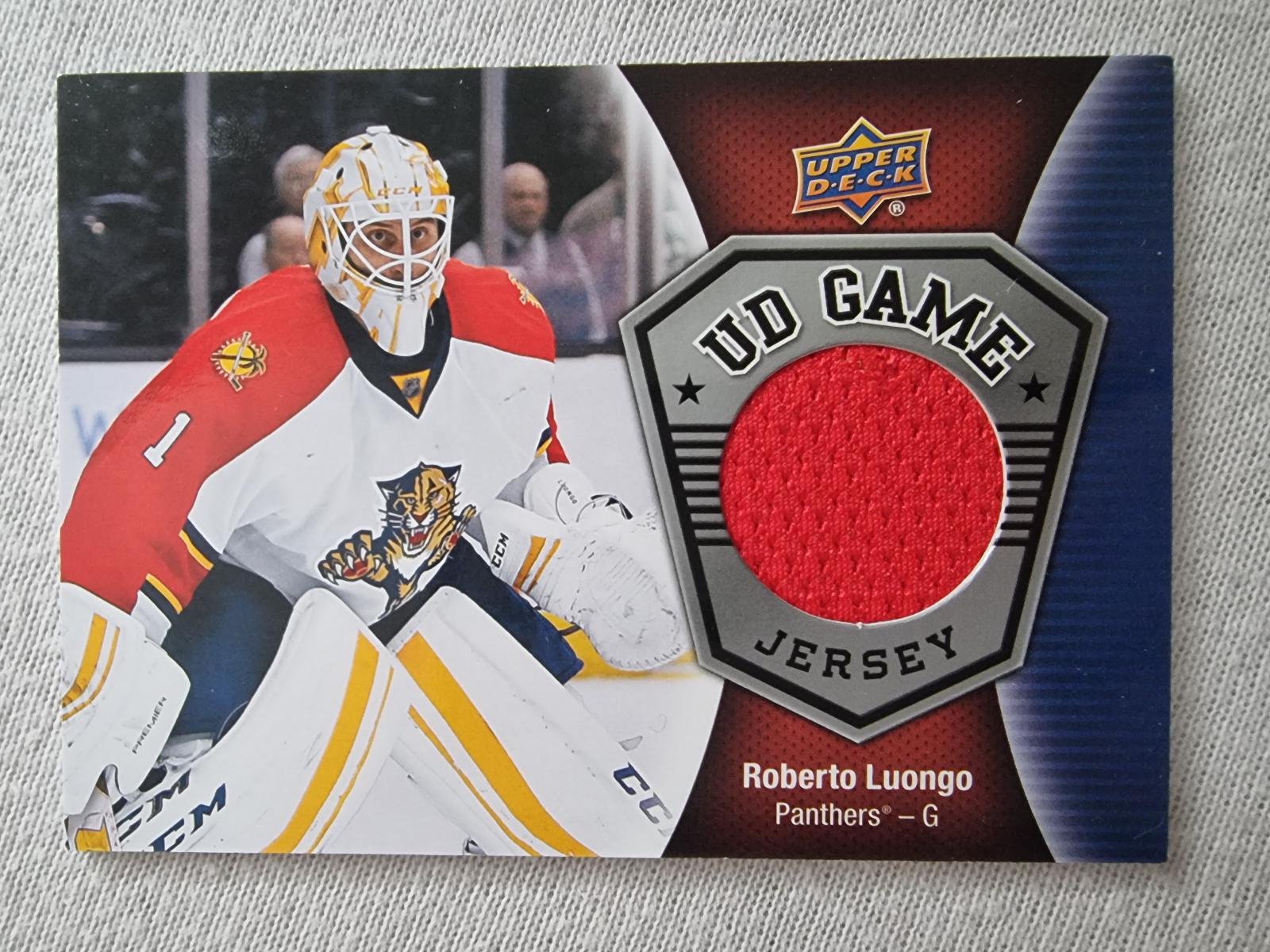 ROBERTO LUONGO - Jersey brankár - hokejová KARTA - Florida Panthers - Hokejové karty