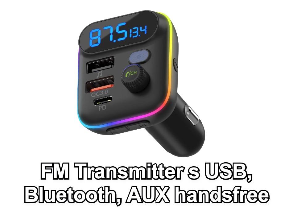 FM Transmitter do auta s USB, Bluetooth, AUX AlzaPower FM Transmitter - Auto-moto