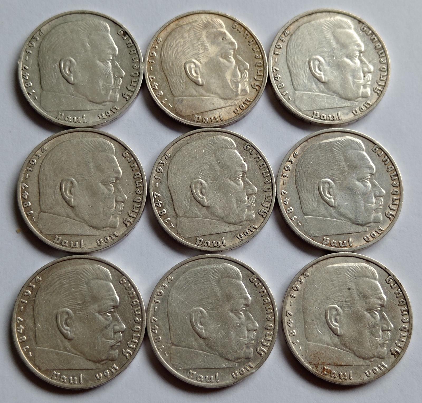 Strieborné mince 2 Marka 1937 Nemecko - Numizmatika