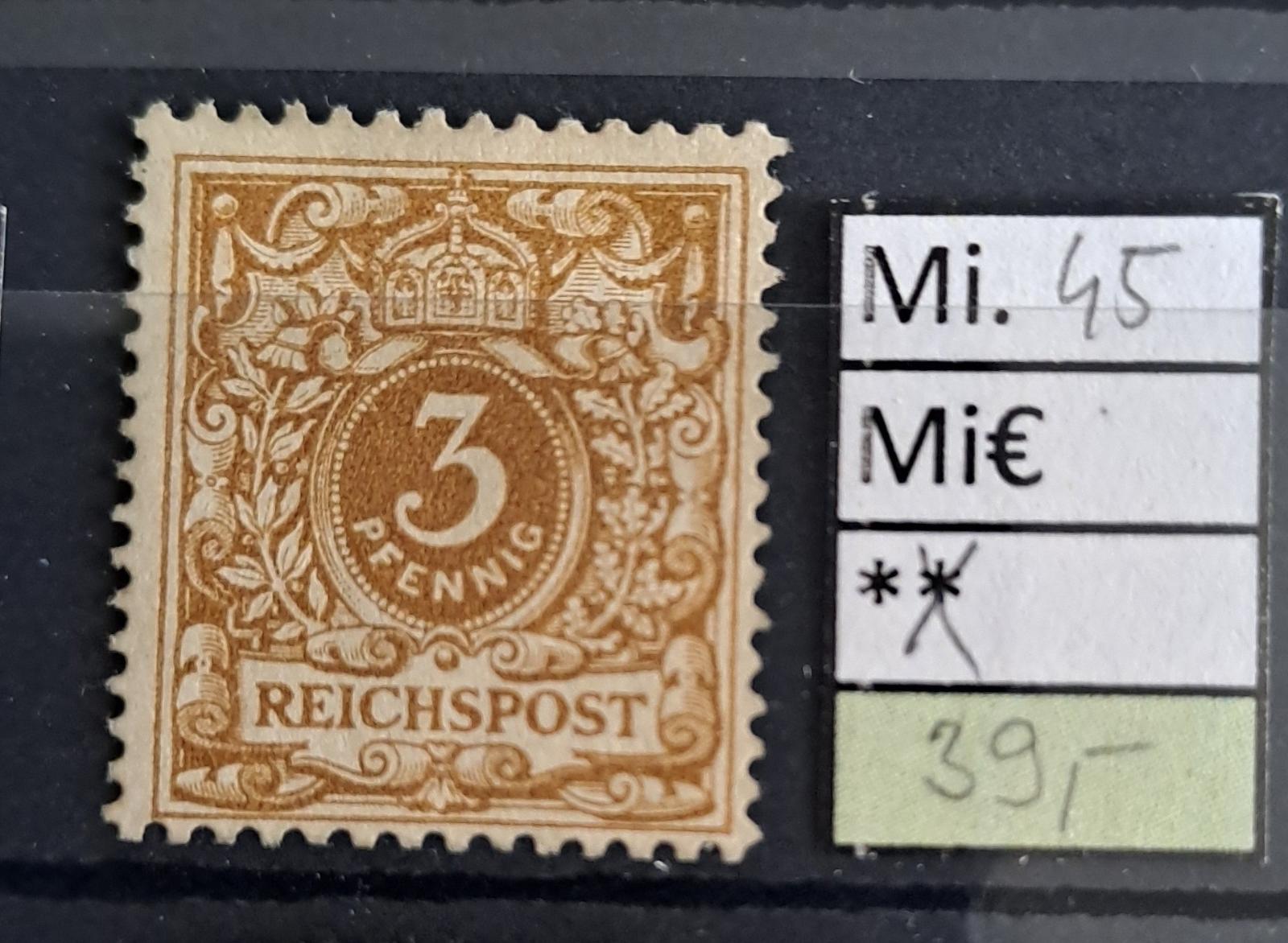 Deutsches Reich, DR Mi 45* - Známky Európa