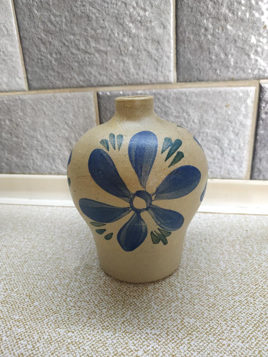 Keramická váza s modrou glazúrou - Zariadenia pre dom a záhradu