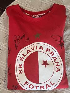 Dres/tričko - Slavia Praha - staré podpisy