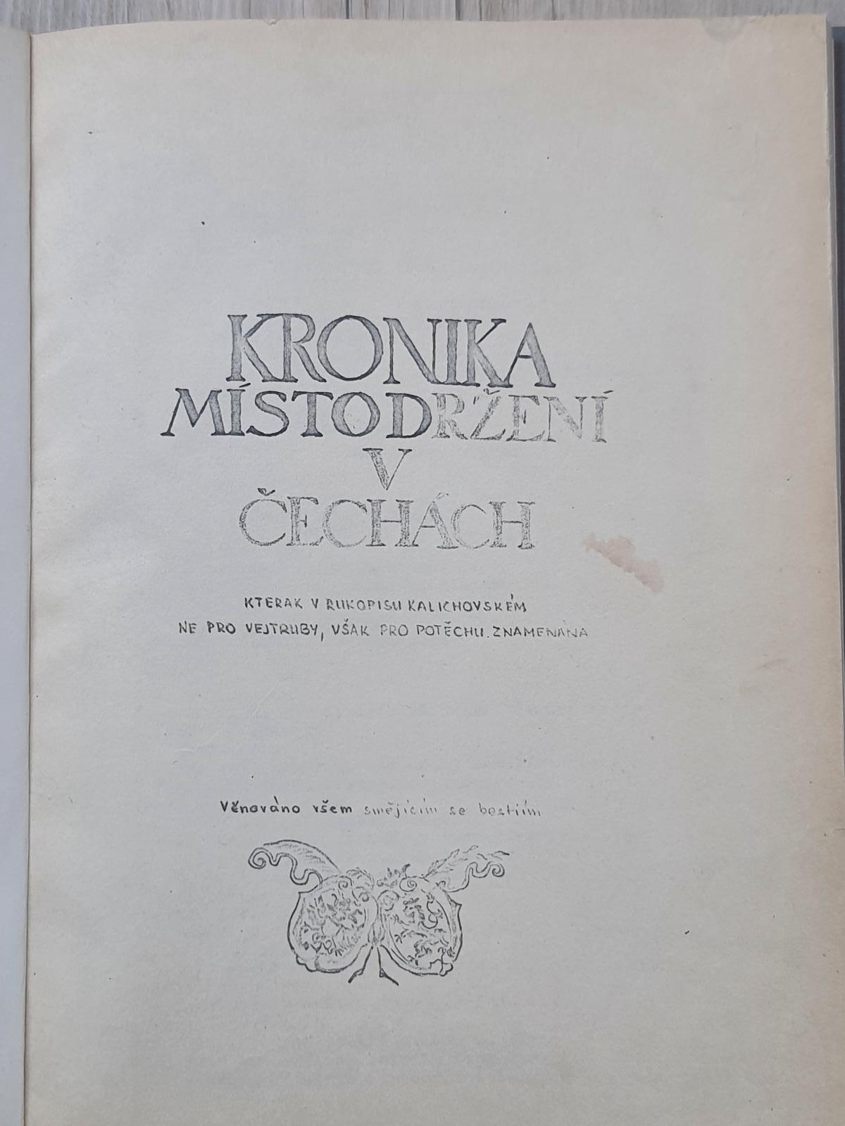Kronika miestodržania v Čechách - Jiří Hochman - Knihy