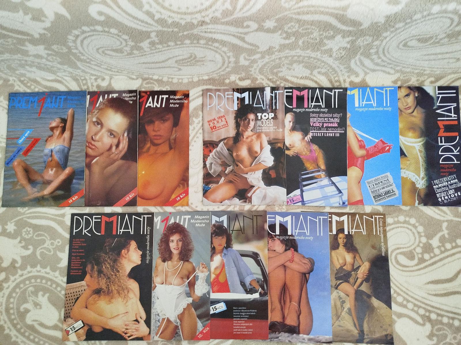 Erotický časopis Premiant, ročník 1990(3x), 1991(5x) a 1992(4x) - Erotika