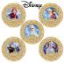 Pozlátené pamätné mince Disney Frozen - sada 5 kusov + etue. - Zberateľstvo