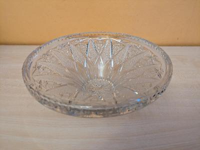 Veľká krištáľová misa - brúsené sklo