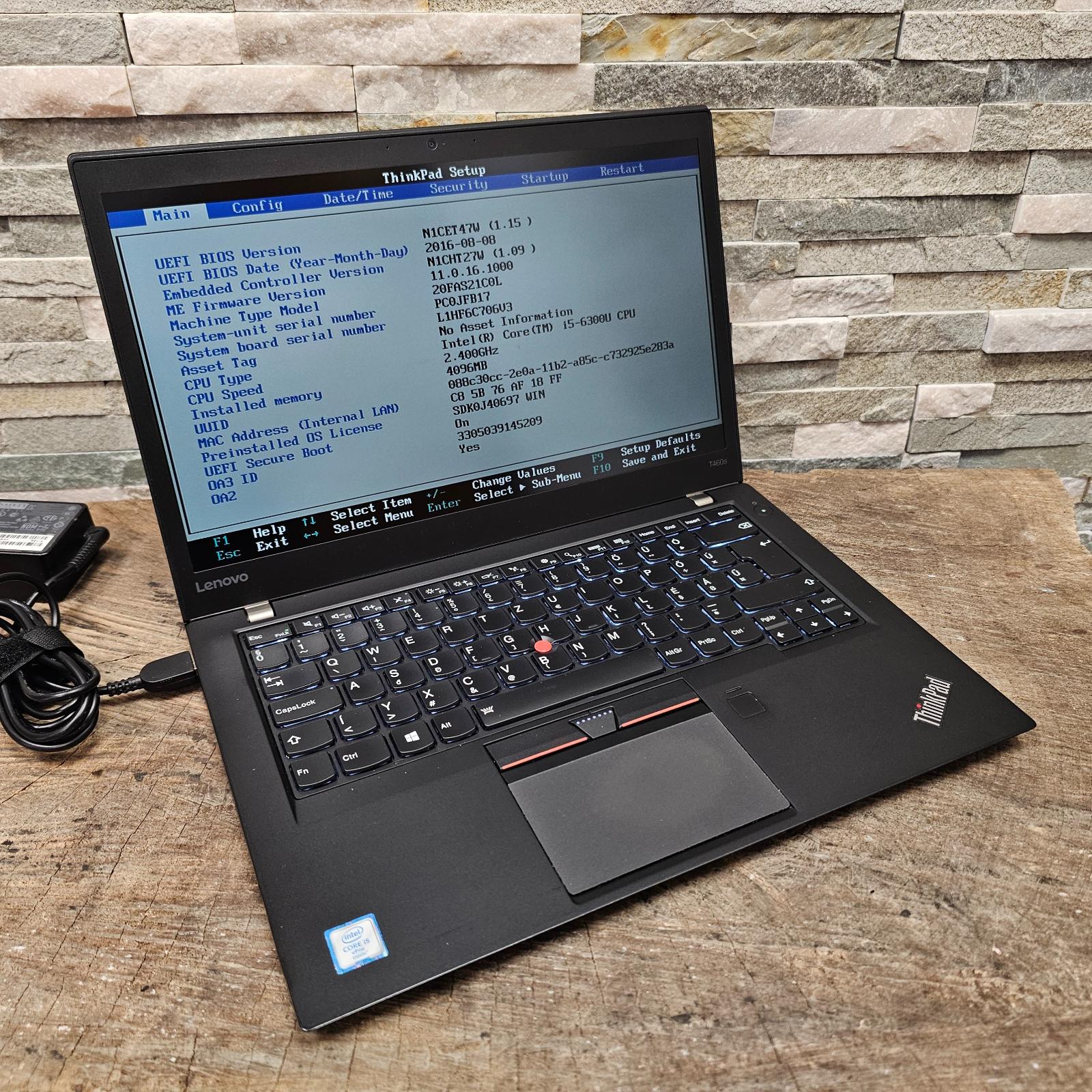 Lenovo ThinkPad T460s - na diely, funkčné / i5-6300U, 4GB, 14" FHD - Notebooky, príslušenstvo