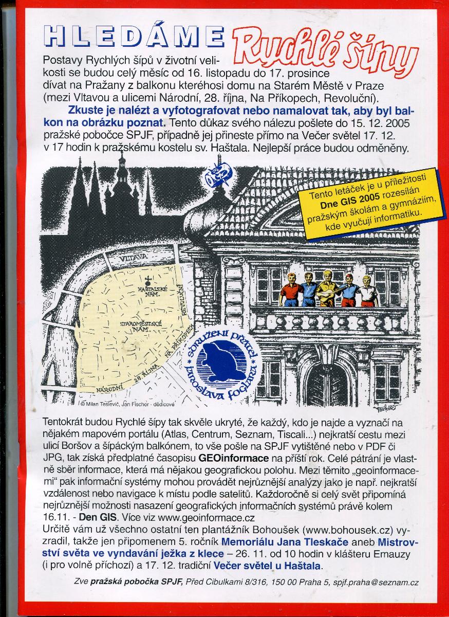 časopis GEOinformácie č. 3/2005, plagátik hľadáme RŠ, Praha - Knihy a časopisy
