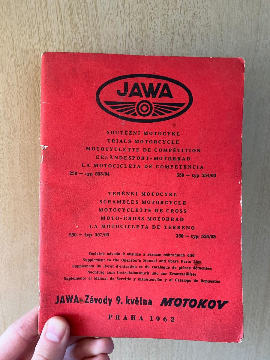 Jawa 250/350 dodatok návodu na obsluhu a zoznam nd - Motoristická literatúra