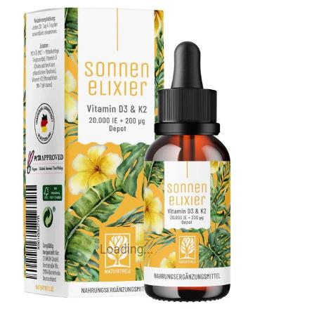 Naturtreu - Vitamín D3+K2 kvapky - SonnenElixier - Lekáreň a zdravie