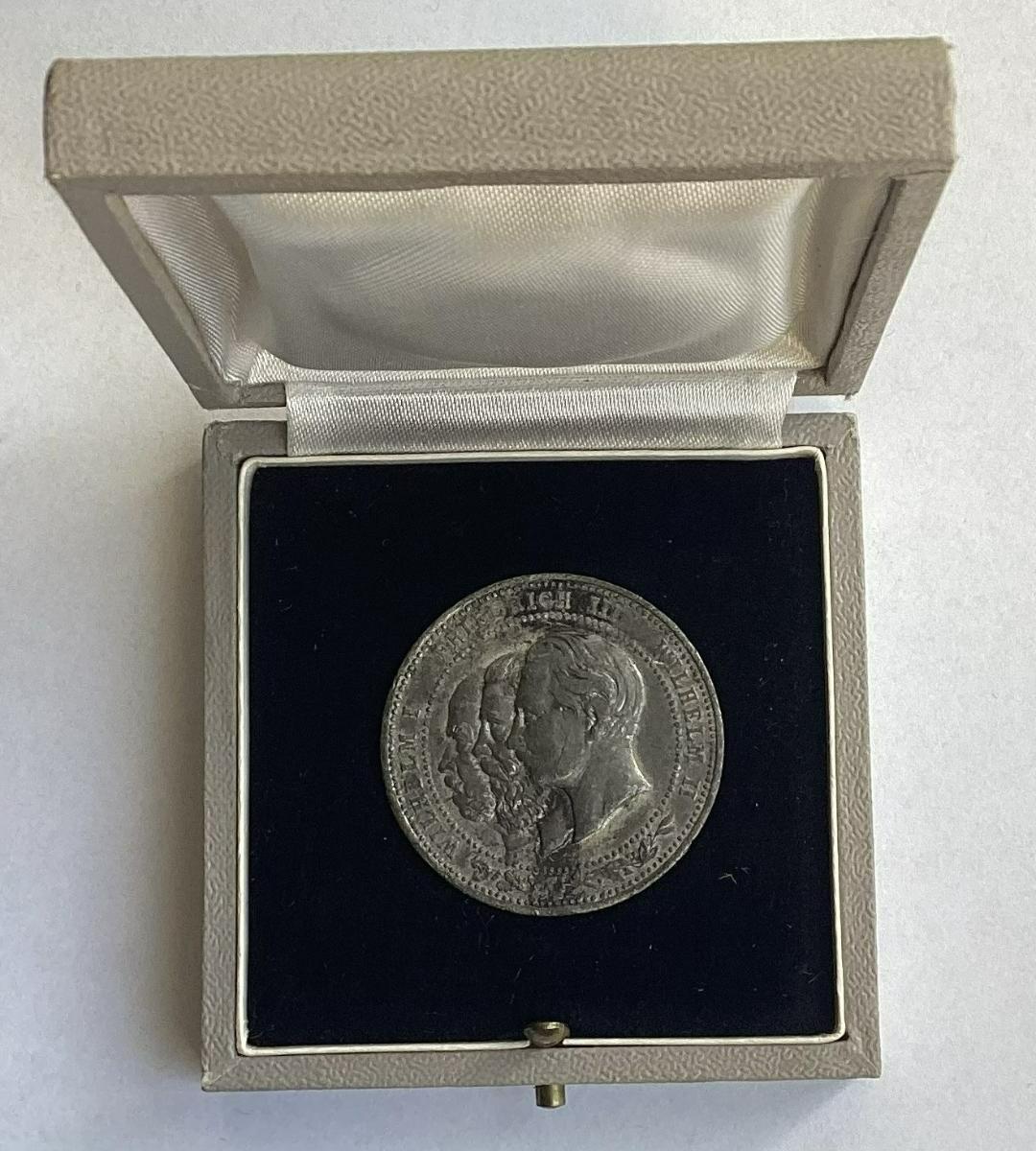AE medaila 3 panovníkov - Nemecko v originálnej etue - Numizmatika